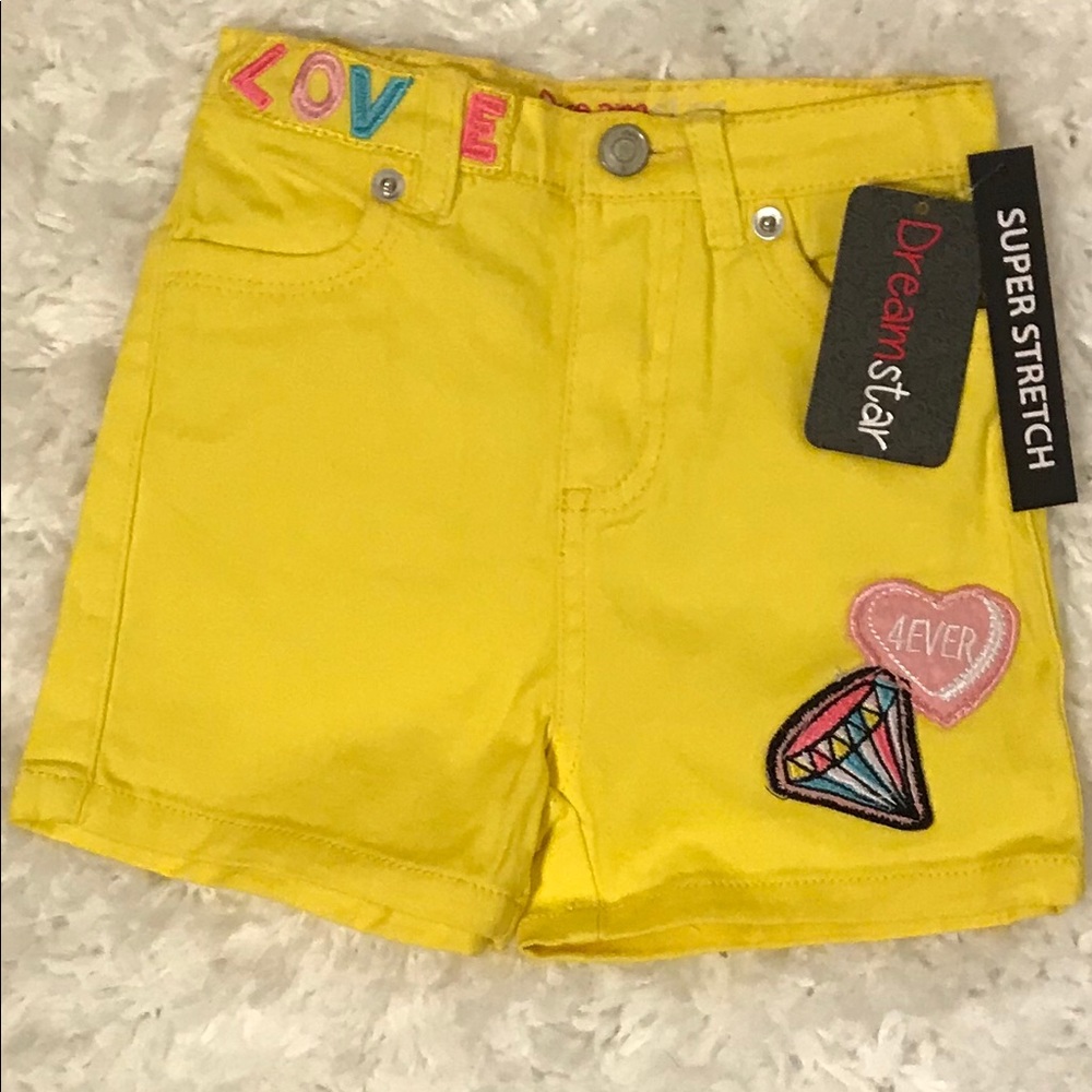 NWT ~ Dream Star Girls' Stretch Twill Shorts